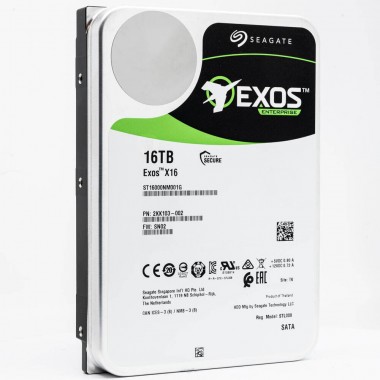 Жесткий диск Seagate Exos X16 SATA 16000Gb, Enterprise Capacity, 7200 rpm, 256Mb buffer (ST16000NM001G)